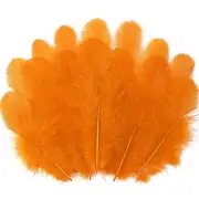 Soarer 300pcs Orange Rooster Feathers Bulk - 3-5inch Craft Feathers for Weddi...