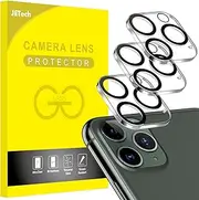 JETech Camera Lens Protector for iPhone 11 Pro Max 6.5-Inch and iPhone 11 Pro 5.8-Inch, 9H Tempered Glass, HD Clear, Anti-Scratch, Case Friendly, Does Not Affect Night Shots, 3-Pack