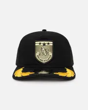 [New Era] New Era Oakland Athletics 'Military Patch' Pre-curved Golfer Snapback Black - Size ONE ONE Black