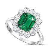 "Royal Cambridge" Simulated Emerald Ring