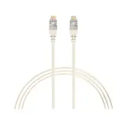 Pack Of 50 Cat 6A Rj45 S Ftp Thin Lszh 30 Awg Network Cable White