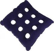 Inflatable Chair Cushion for Wheelchair Ergonomic Back Support Pad Comfortable Seat Cushion for Office Home and Travel Easy to Clean Flocking Material Blue