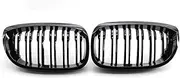 Front Bumper Kidney Double Slat Racing Grille Compatible For BMW E46 2-Door Coupe Cabriolet 2003-2006 1Pair Glossy Black Car Kidney Grill