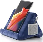 Pad Tablet Pillow, Tablet Pillow Stand for Pad Multi-Angle Portable Lap Pillow for Home, Work & Travel.（Blue）