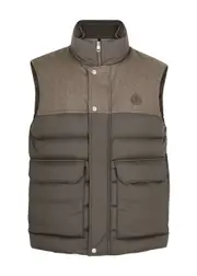 Moncler Rance Panelled Quilted Shell Gilet - Tan - 4 (UK42 / XL) 4 (UK42 / XL)