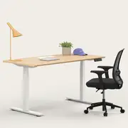 Recess Ergo Bundle | Ergonomic Chair Desk | Home Office Furniture Packages, Night / Small - 120W x 70D (cm) / Maple/White