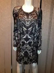 3.1 Phillip Lim Beaded Embellished Neck Long Sleeve Printed Silk Dress 2 US $695