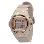 Casio BG169G-4 Women's Baby-G Grey Dial Databank Alarm Pink Resin Digital Watch