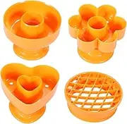 OFFSCH 4Pcs Creative Plastic Bakeware Set Fun Pineapple Shape Molds for Baking Donuts and Breads at Home Yellow for Family Cooking and Baking Activities