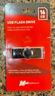 Mobilessentials USB Flash Drive Memory Stick Pendrive Thumb Drive 16GB