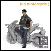 1/12 resin figure model kit US Motorcycle racer Unassembled Unpainted