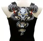 Cobra Snakes Gothic Skull Rock Star Tank-Top XXL
