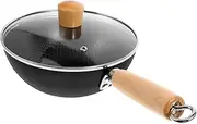 CHICAMPERA 1Set Nonstick Frying Pan with Lid Ergonomic Cooking Wok for Induction Gas Stove Versatile Kitchen Essential for Frying Steaming Cooking Housewarming