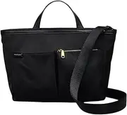 [RADLEY] London Womens Montague Lane Medium Zip-Top Grab Crossbody Shoulder Bag Crafted from Recycled Nylon Features Twin Grab Handles & Zip Fastening Cross Body Handbag with Adjustable Strap in Black,