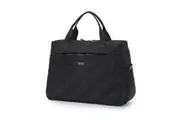 Tosca Lightweight Nylon Shoulder Market Work Commute Tote Carry Bag Black Stitch