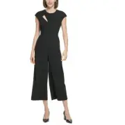 New $139 Calvin Klein Women's Long Short Sleeve Round Neck Maxi Dress A6353