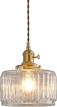 YOXANG Modern LED Pendant Lighting Decoration Creative Chandeliers Ceiling Lights Living Room Bedroom Bedside Lamp Glass Lampshade Brass Lamp Socket Hanging Lights 1×E27 Ø17CM