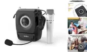 Voice Amplifier with Wireless Microphone Handheld and Headset, Wireless Voice