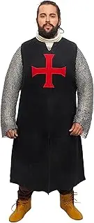 Men's Crusader Tabard Costume - Medieval Knight Renaissance Warrior Tunic, 100% Cotton for LARP, Cosplay