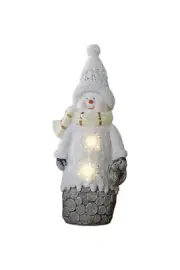 Kringle Express Illuminated Resin Woodland Snowman