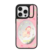 iPhone 16 Pro Mirror Ring Stand Case MagSafe Compatible Pink Lamb