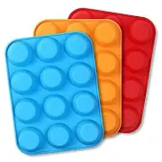 Silicone Muffin Pan, Cupcake Pan, 12 Cups, FDA Approved, Food Grade Egg Muffin