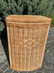natural wicker rattan laundry basket holder ecofriendly laundry hamper organizer