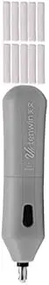 POWERTOOL Electric Eraser, Electric Eraser Kit with 10 Eraser Refills, Auto Erasers for Artist Drawing, Painting, Sketching, Drafting, Arts and Crafts, Battery Operated Pencil Eraser (1 PCS, Grey)
