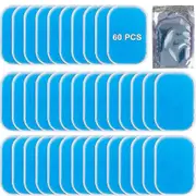 60Pcs Gel Sheets For Gel Pad, Abs Trainer Replacement Gel Sheet Abdominal Toning Belt Muscle Toner