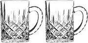 Beer Glasses,Glasses Drinking, Large Beer Glasses with Handle - 15 Ounce Glass Steins Classic Beer Mug Glasses Set for Family Dining Bars Party 2 Pack Beer Stein
