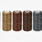 StitchMaster Waxed Leather Thread Set - 55 Yards, 150D/0.8mm, 4 Brown Shades for