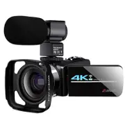 AF2 4K Ultra HD Camcorder With Microphone Hood Black