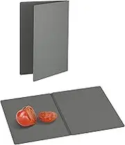 CBJAPAN Cutting Board, Standard Size, Unfolded, 10.1 x 14.4 inches (257 x 365 mm), Folded, 10.1 x 7.1 inches (257 x 180 mm), Antibacterial Treatment, Foldable, Dark Gray, Dishwasher Safe, Foldable
