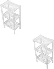 JECOMPRIS Corner Shelf Organizer for Bathroom Vanity Dresser Storage Holder for Cosmetics Toiletries Space Saving Rack for Neat Home Decor