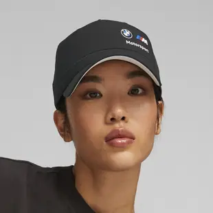 【PUMA】帽子 老帽 棒球帽 遮陽帽 鴨舌帽 男 女 BMW系列 運動 休閒 黑色(02447701)