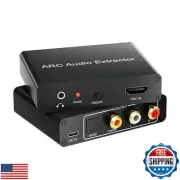 HDMI ARC Audio Extractor Adapter 192KHz, with SPDIF, Coaxial, 3.5mm, RCA Ster