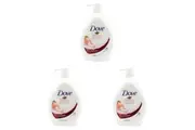 3x Dove 1000ml Body Wash Liquid Bath Soap White Peach Tea Scent Rebalancing