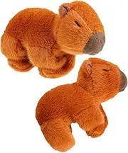 Toddmomy 2pcs Soft Plush Capybara Slap Bracelets Fun Animal Wrist Bands for Party Favors Decorative Bracelets Charming Capybara Design Versatile and Cushion