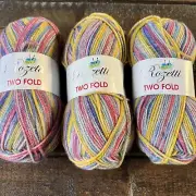 Lot Of 3 New Rozetti Two Fold Yarn. 4 Medium 197 Yards Color 125-01 Lot 83630/2