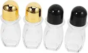 WOONEKY Roller Bottle Set 4pcs 50ml Essential Oil Containers Glass Perfume Atomizer Refillable