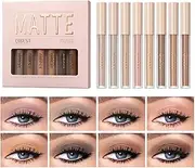 Matte Liquid Eyeshadow - 8 Colors Velvet Cream Shadow Set, Waterproof and Anti-Smudge, High Color Rendering Strop-au