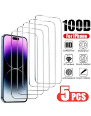 Premium Clear Tempered Glass Screen Protector For Apple IPhone 13 Series Pack Of 5
