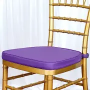 Purple POLYESTER CUSHION for CHIAVARI CHAIR Wedding Party Ceremony Decoration