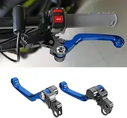 2Pcs Blue Clutch Lever,Electric Dirt Bike Aluminum Left & Right Adjustable Folding Pivot Brake Hand Levers Replacement for Sur Ron Light Bee X/S Segway X260 X160