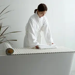 居家浴缸 日本進口浴缸蓋板洗澡浴盆保溫蓋加厚摺疊式防塵蓋塑膠置物架隔板