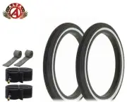 2 ALTA WIRE BEAD BICYCLE SLICK 16" X 1-3/4 S7 SCHWINN STYLE WHITEWALL TIRES 6PC.