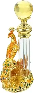 Retro Peacock Metal Perfume Bottle Exquisite Aromatherapy Flask for Travel 4ml Empty Fragrance Bottle