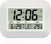 Digital Wall Clock, Digital Wall Clock Battery Operated Simple Large LCD Alarm