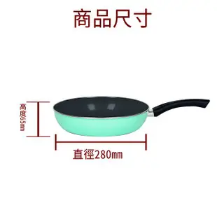 奧地利RIESS瑞斯 粉藍色琺瑯平底鍋28cm 0057-037 現貨 廠商直送