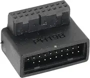 USB 3.0 Front Panel Adapter, Vertical USB 3.0 19 Pin to 20 Pin Front Panel 90 Degree Adapter, for Computer Motherboards (B Type)